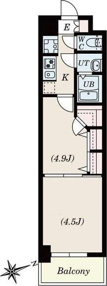 S-RESIDENCE神沢AFFORD(2K/1階)の間取り写真