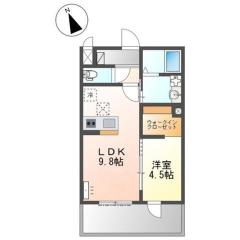 メゾン ド アミュレット(1LDK/2階)の間取り写真