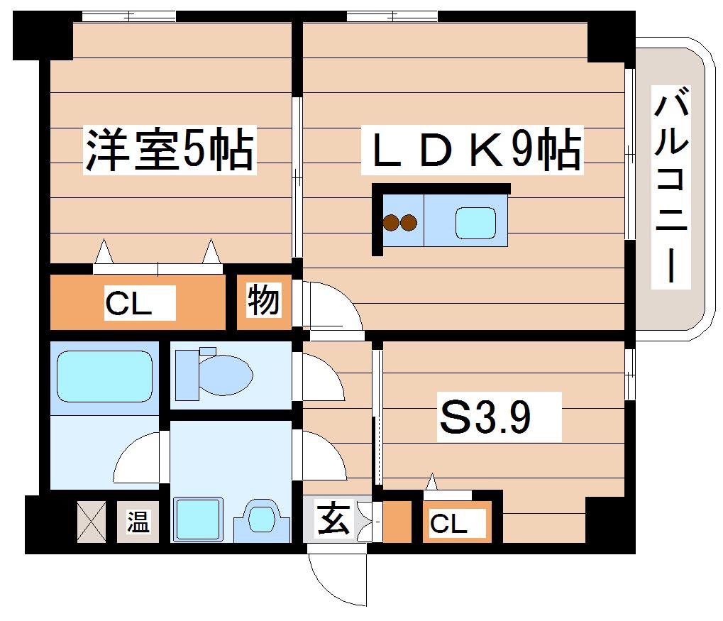 エクセレントパーク北山(2LDK/2階)の間取り写真