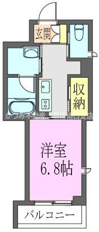 ラ パトリ(1K/2階)の間取り写真