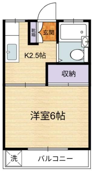 メゾン本橋(1K/2階)の間取り写真