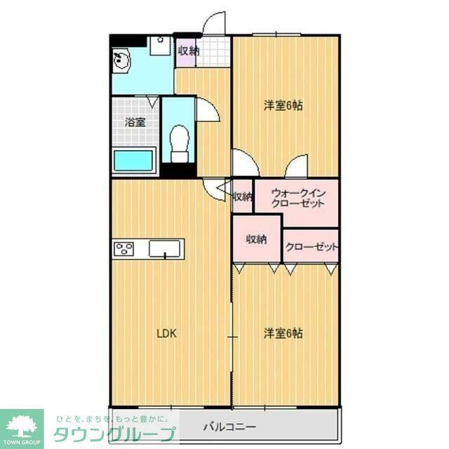 アヴァンツアーレ(2LDK/3階)の間取り写真