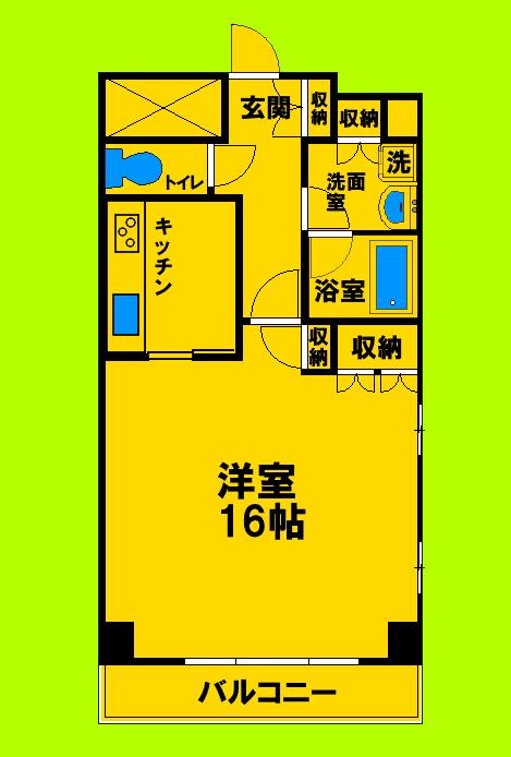 桃山台アルビラ(1K/2階)の間取り写真