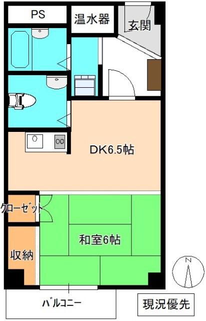 ステイツコア田町(ワンルーム/4階)の間取り写真
