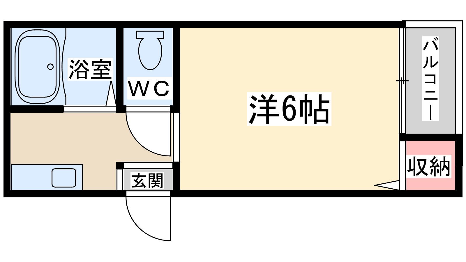 グレイシーFK(1K/3階)の間取り写真