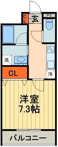 シティカレント大宮仲町(1K/5階)の間取り写真