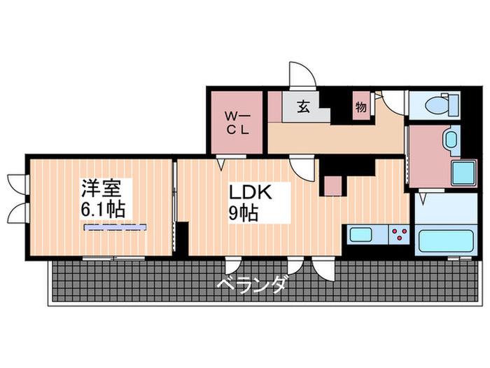 セントラルスクエア庚午(1LDK/2階)の間取り写真
