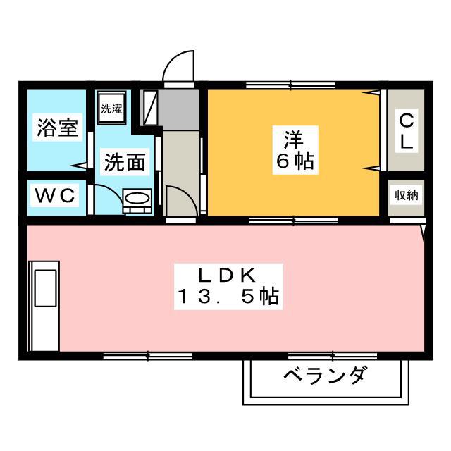 PRATOII(1LDK/1階)の間取り写真