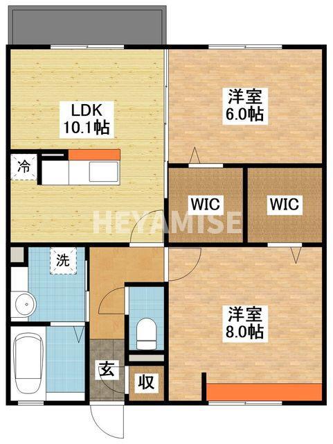 アルトピアーノII(2LDK/2階)の間取り写真
