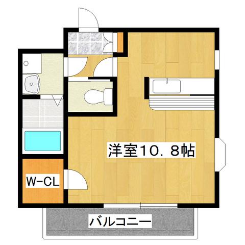シェルベール参番館(1K/3階)の間取り写真