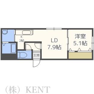 ESQUISSE24軒(1LDK/4階)の間取り写真