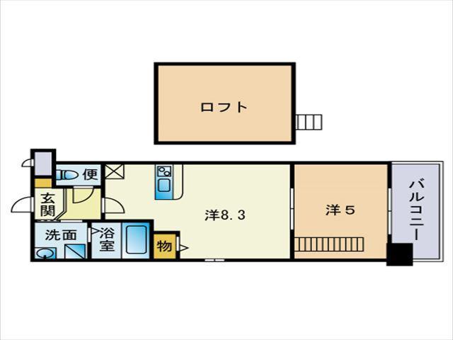 リバティ平尾(1LDK/8階)の間取り写真