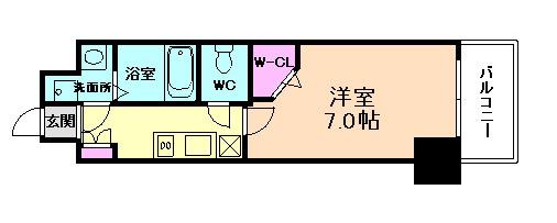 J-BRIGHT UMEDA KITA(1K/3階)の間取り写真