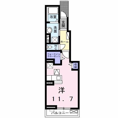 MINT(1K/1階)の間取り写真