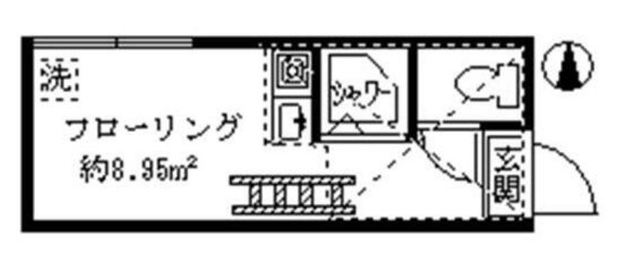 グレースミーナ(ワンルーム/2階)の間取り写真