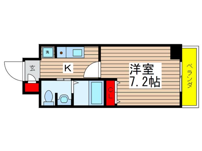 TAKAHASHI HILLS(1K/4階)の間取り写真