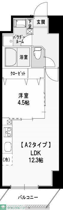 ORANGE PORTE(1LDK/9階)の間取り写真