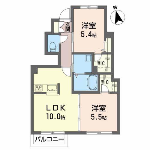シャーメゾンK(2LDK/1階)の間取り写真