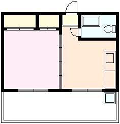 マンション暁(1DK/5階)の間取り写真