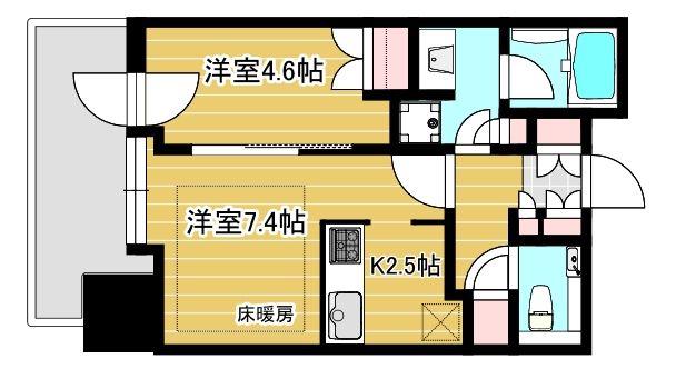 大崎ステーションレジデンス(1LDK/15階)の間取り写真