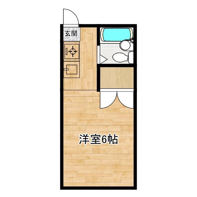 パインバレー(1K/1階)の間取り写真
