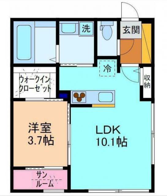 ISALA イサラ(1LDK/2階)の間取り写真