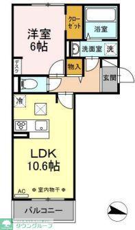 ウェルデンスDーSTAY A(1LDK/1階)の間取り写真