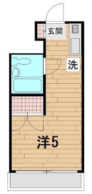ガーデンヒルズ川口(ワンルーム/3階)の間取り写真