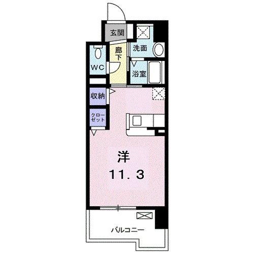 エミネンス駅南(1K/9階)の間取り写真