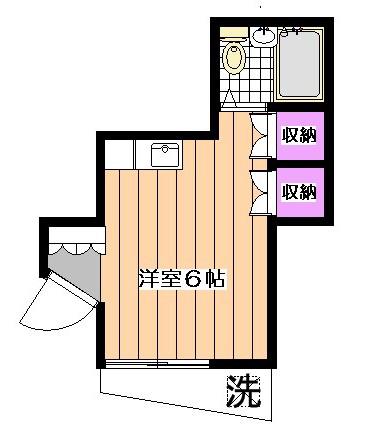 ブライトホーム(ワンルーム/1階)の間取り写真