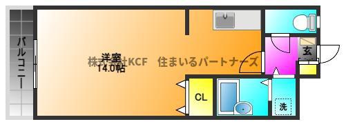 アザレアハイツ葉山(ワンルーム/3階)の間取り写真