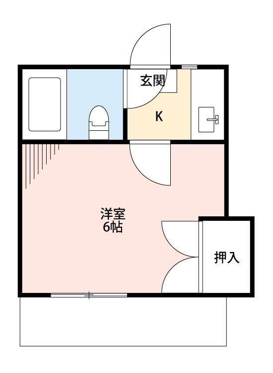 サンライズ京葉(1K/1階)の間取り写真