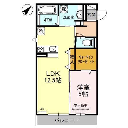 パラッツォ伏尾(1LDK/2階)の間取り写真