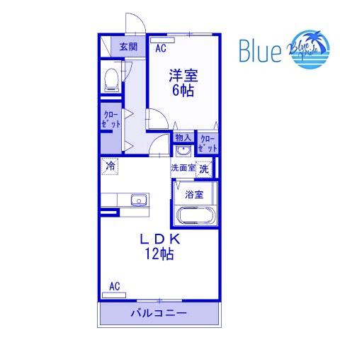 エスポア(1LDK/3階)の間取り写真
