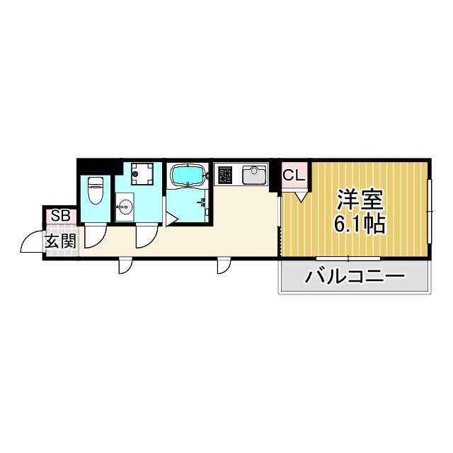 アルタイル・ヴィラII(1K/2階)の間取り写真