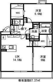 REGULUS(2LDK/1階)の間取り写真