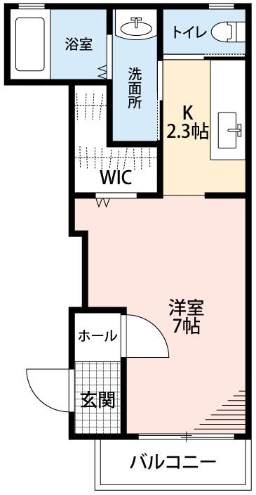 MC VILLAGE B棟(1K/1階)の間取り写真