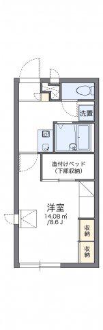 レオパレスM-1(1K/1階)の間取り写真