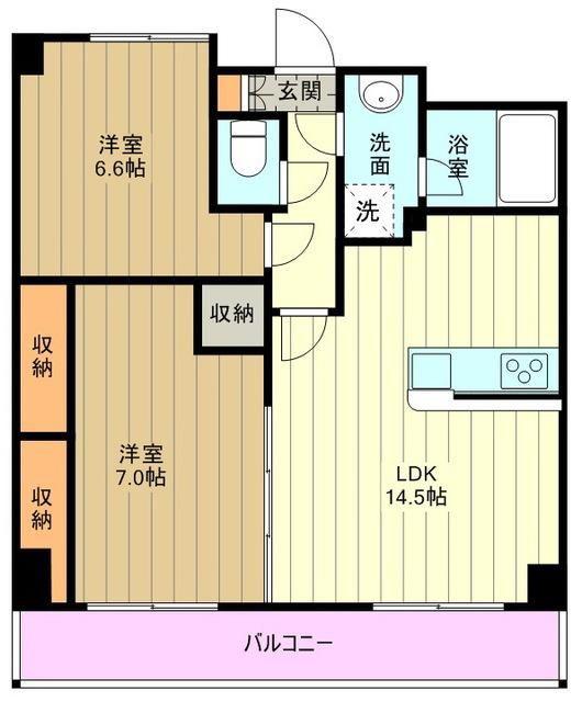KTD・昭島(2LDK/3階)の間取り写真