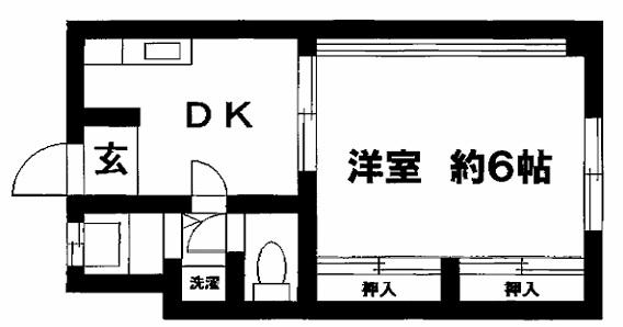 ル・ポール十二所前(1DK/3階)の間取り写真