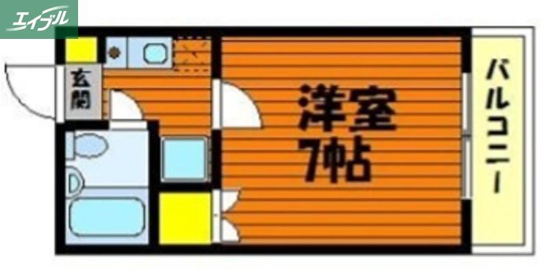 エスペーロ伊島(1K/1階)の間取り写真