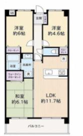 ウィンベルコーラス古淵(3LDK/4階)の間取り写真