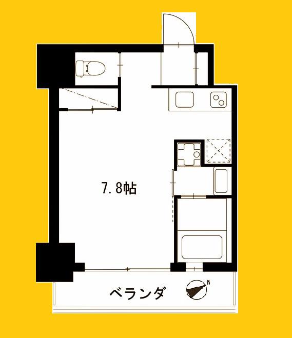 NEXUSパイン(ワンルーム/3階)の間取り写真