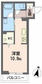 ハイネスト霞町(ワンルーム/2階)の間取り写真