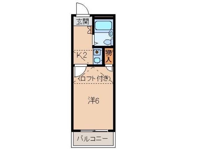 梶取アパート(1K/2階)の間取り写真