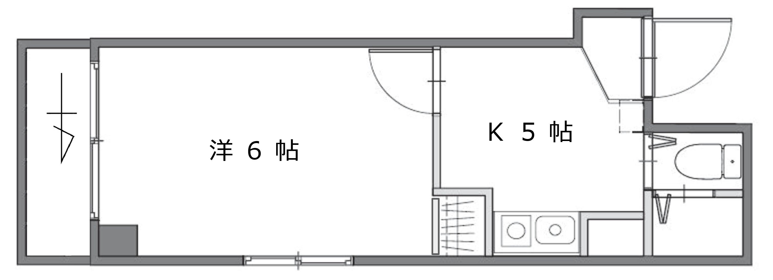 清和十日市(1K/3階)の間取り写真