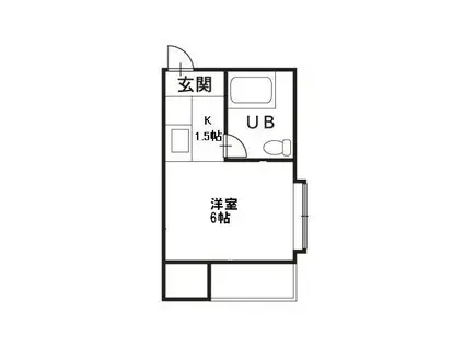 山田ハイツ(1K/3階)の間取り写真