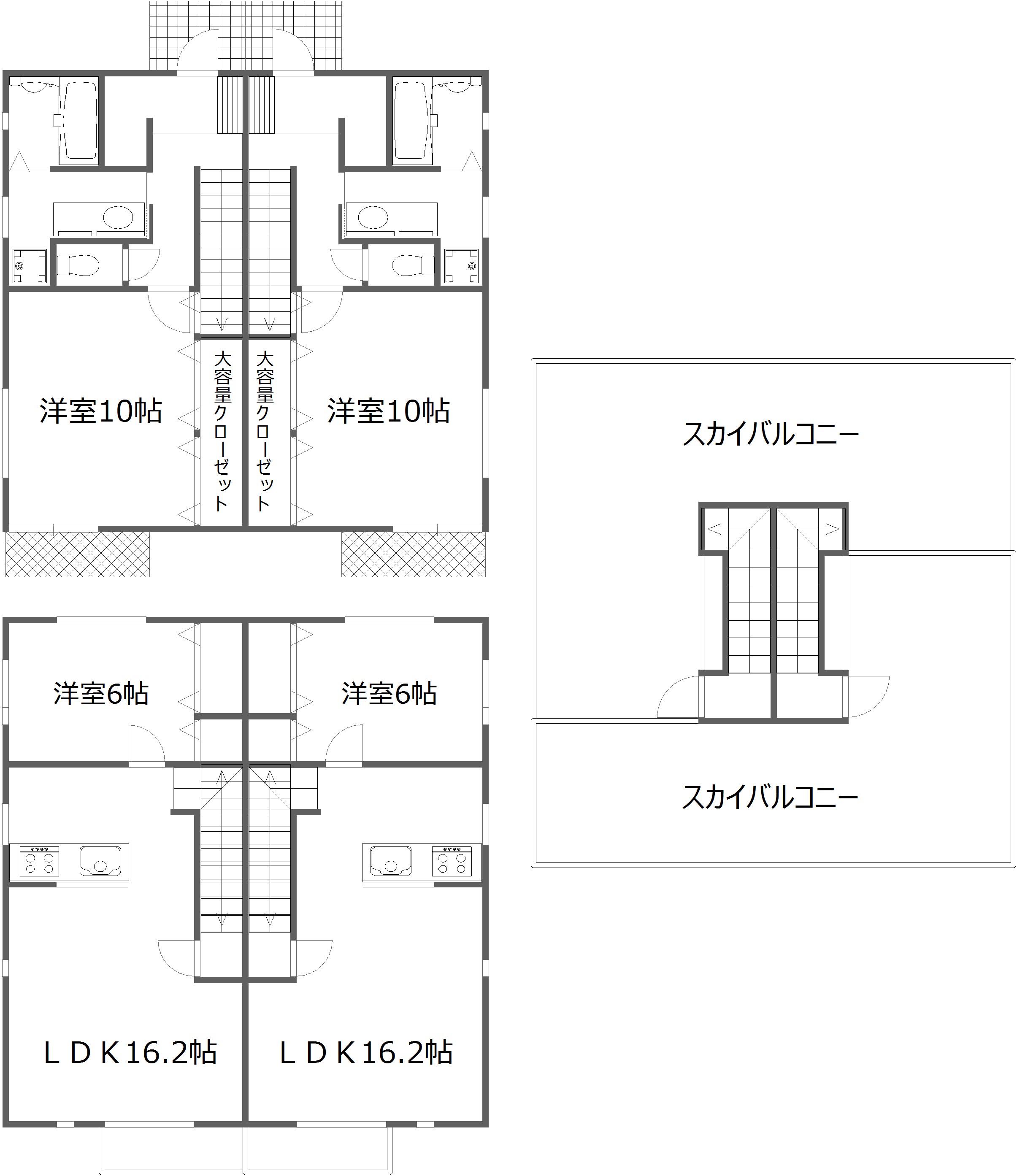 SKYMAX(2LDK/1階)の間取り写真