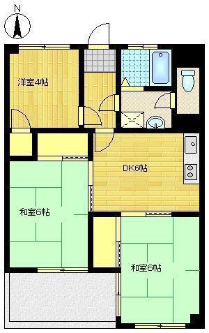 成清ビル(3DK/2階)の間取り写真