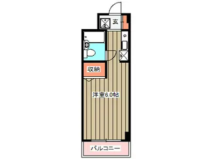 チェリーコート武蔵小金井(1K/3階)の間取り写真